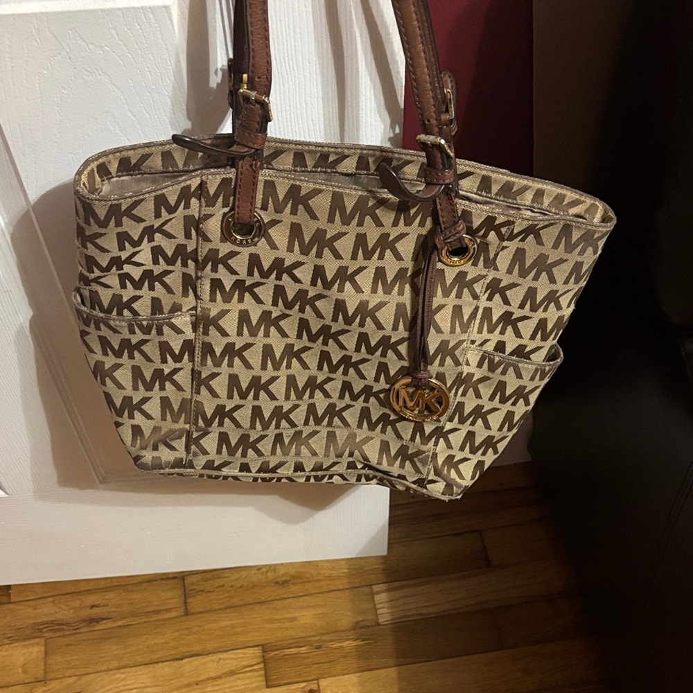 Michael Kors Tan Monogram Tote